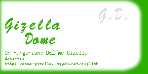 gizella dome business card